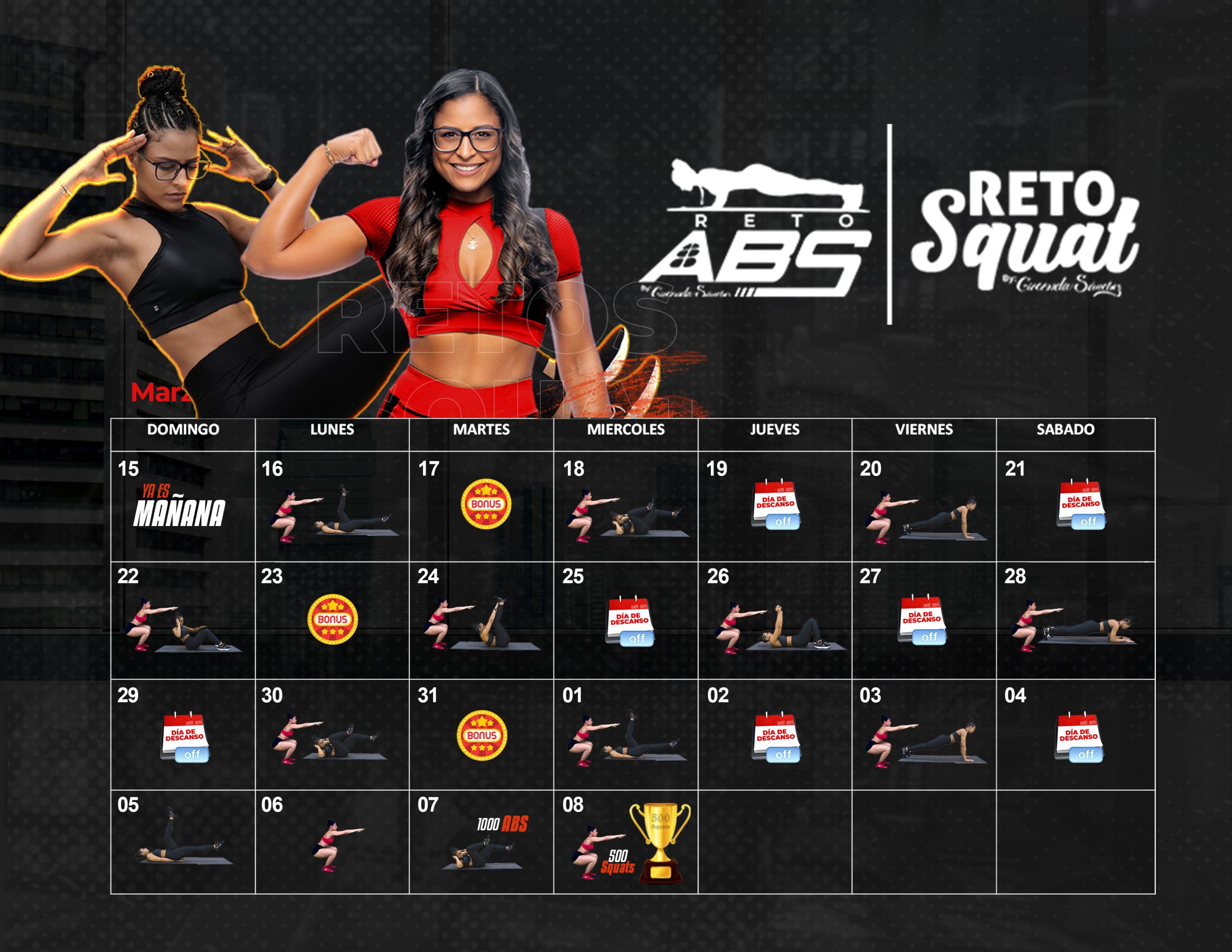 Calendario Reto Squat